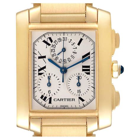 cartier tank chronograph gold